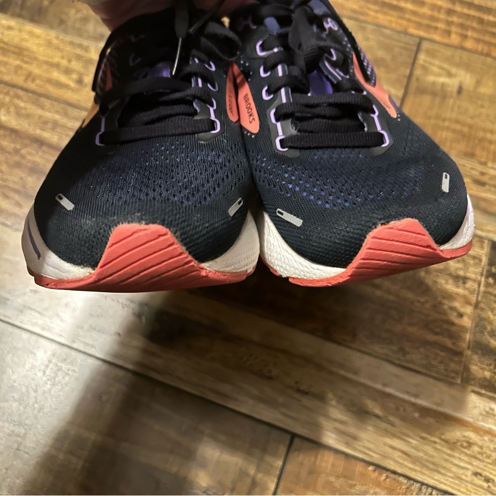 Brooks Adrenaline GTS 22 Women's‎ 7.5 Running Shoes Navy Purple Coral - Picture 6 of 10